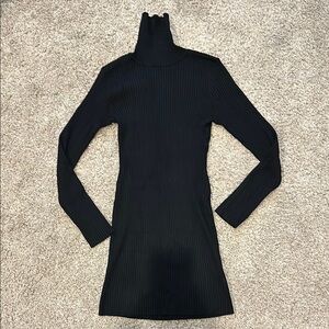 Target Wild Fable Black Ribbed Turtle Neck Long Sleeve Sweater Dress